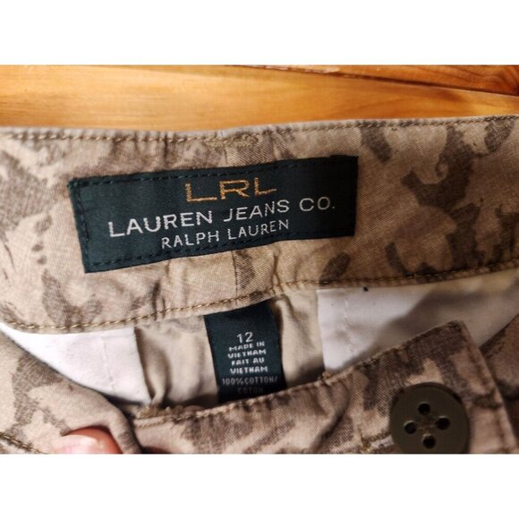 Lauren Ralph Lauren Jeans Co. Paisley Brown,Tan Pants Women's Size 12 - Picture 2 of 15